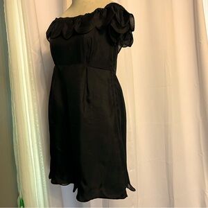 Madison Marcus Short Off The Shoulder Silk Chiffon Fully Lined Side Zip Sz Small